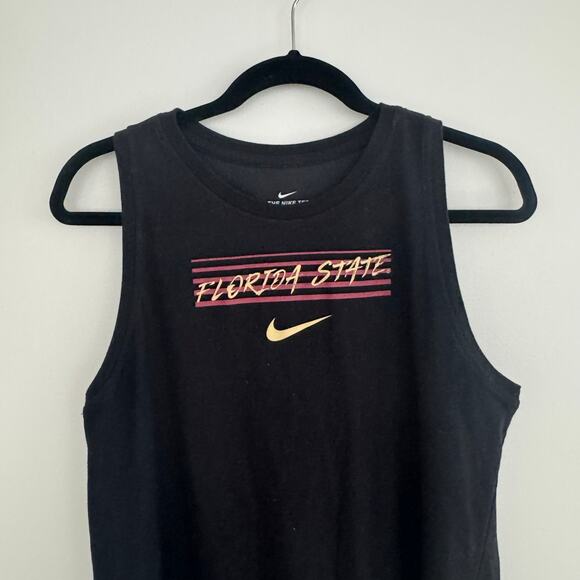 Nike FSU Florida State Seminoles Dri-Fit Tank Top in Black - Picture 3 of 5